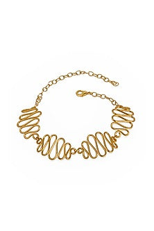 Gold Finish Mini Choker Necklace
