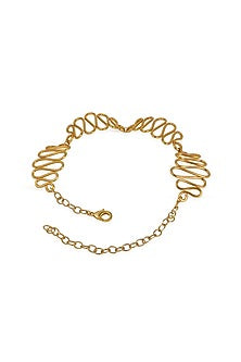 Gold Finish Mini Choker Necklace