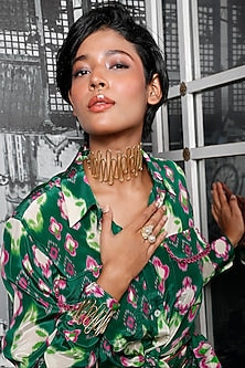 Gold Finish Choker Necklace