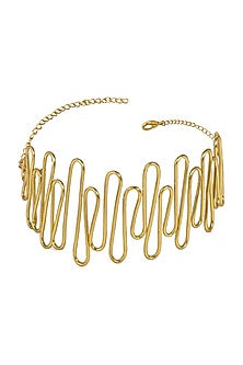 Gold Finish Choker Necklace