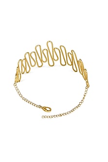 Gold Finish Choker Necklace