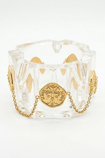 Gold Plated Transparent Resin Bangle