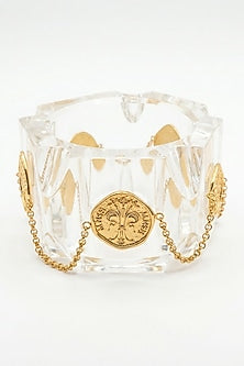 Gold Plated Transparent Resin Bangle