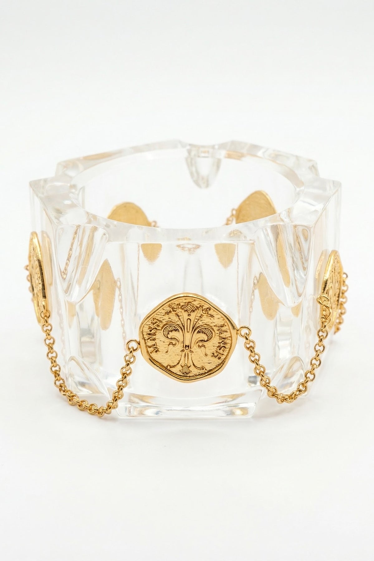 Gold Plated Transparent Resin Bangle