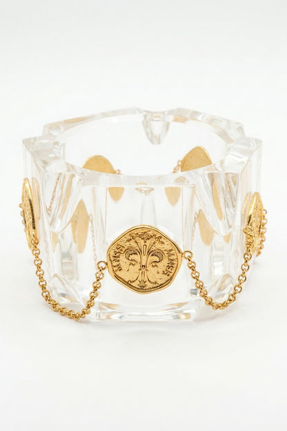 Gold Plated Transparent Resin Bangle