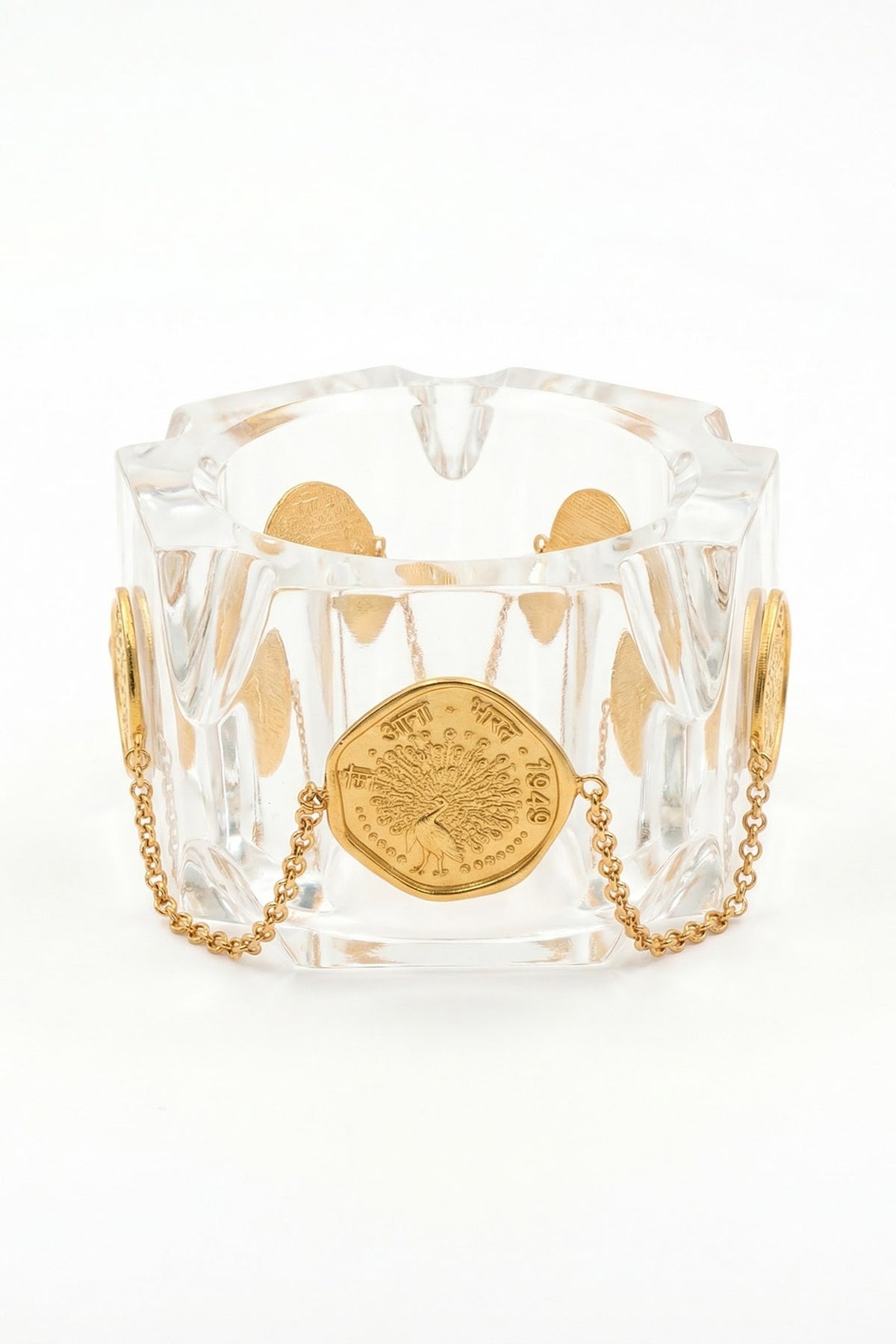 Gold Plated Transparent Resin Bangle