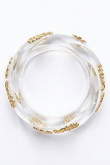 Gold Plated Transparent Resin Bangle