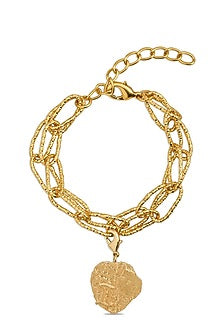 Gold Finish Zodiac Gemini Charm Bracelet
