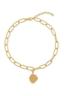 Gold Finish Capricorn Charm Chain Necklace