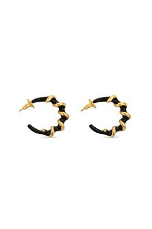 Gold Finish Candy Hoop Earrings