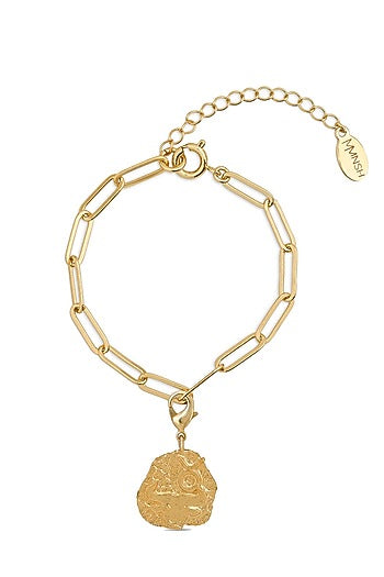 Gold Finish Zodiac Taurus Charm Bracelet