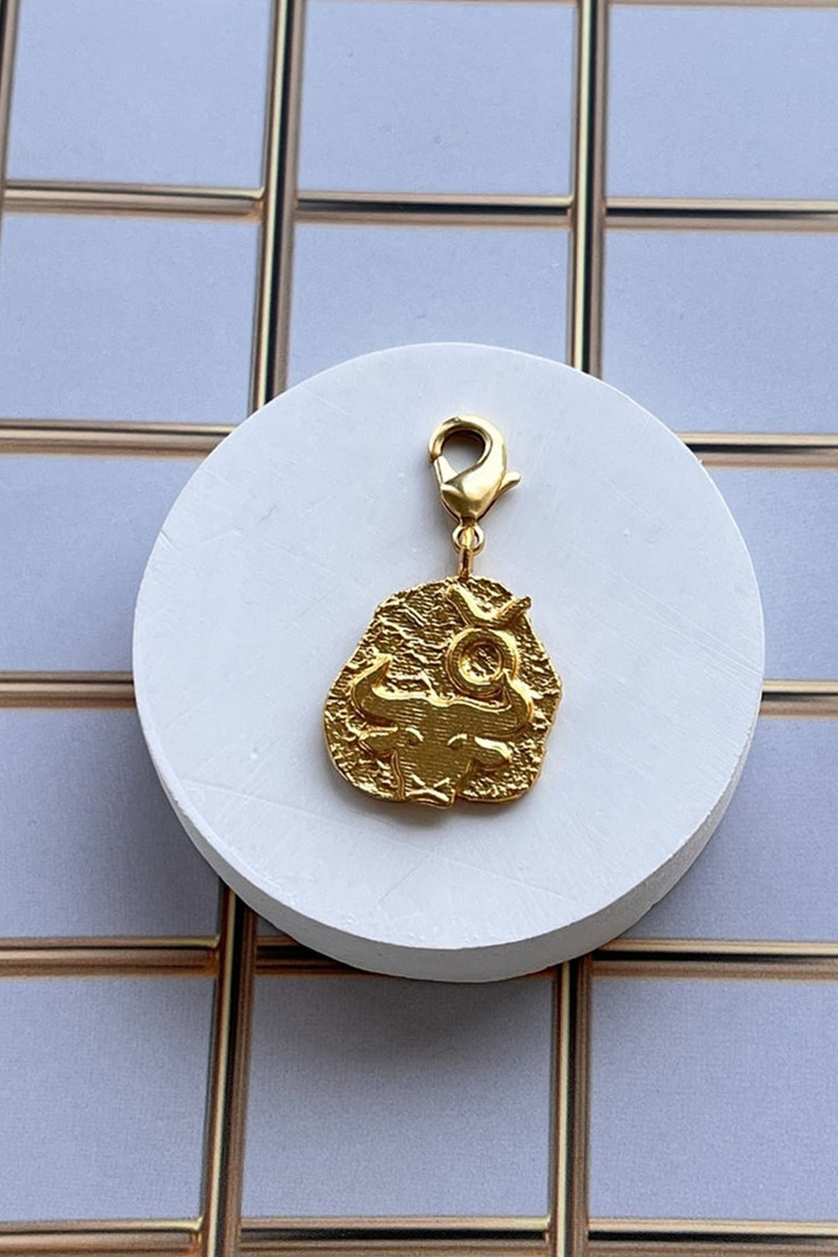 Gold Finish Zodiac Taurus Charm Bracelet