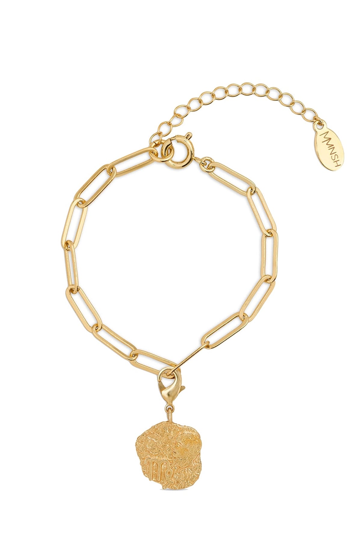 Gold Finish Zodiac Virgo Charm Bracelet