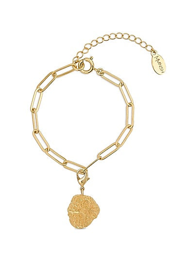 Gold Finish Zodiac Scorpio Charm Bracelet