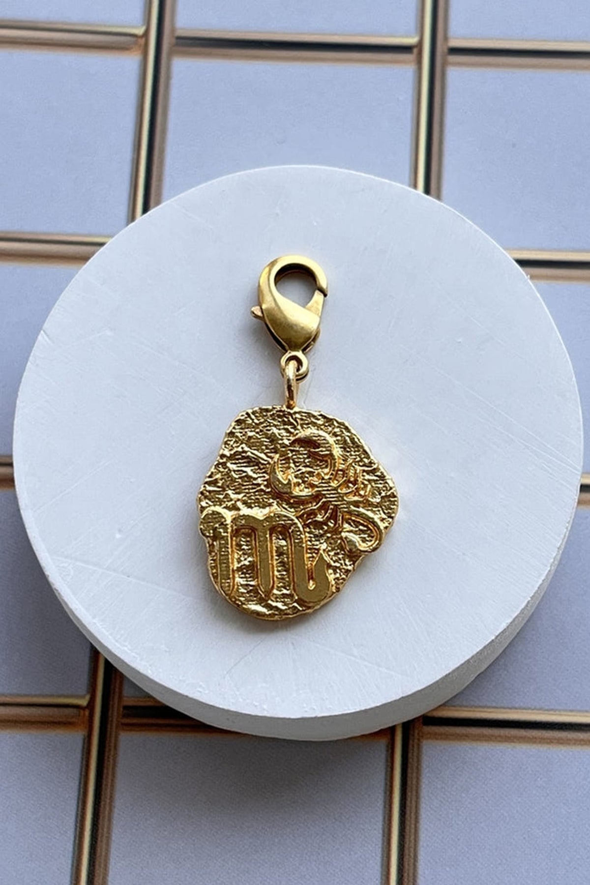 Gold Finish Zodiac Scorpio Charm Bracelet