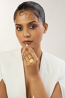 Gold Plated Adjustable Ring