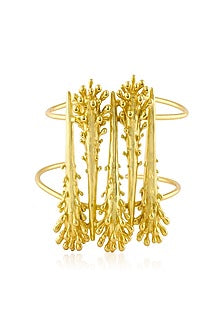 Gold Plated Vine Statement Cuff