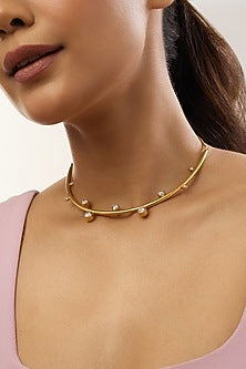 Gold Plated Diamond Necklace