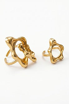 Gold Plated Aura Flow Rings (Set Of 2)