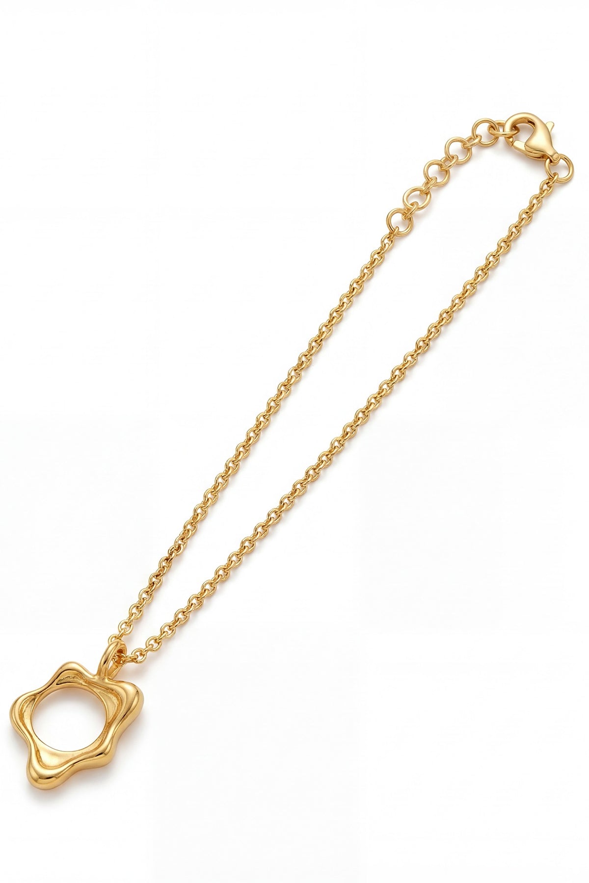Gold Plated Brass Aura Flow Pendant Necklace