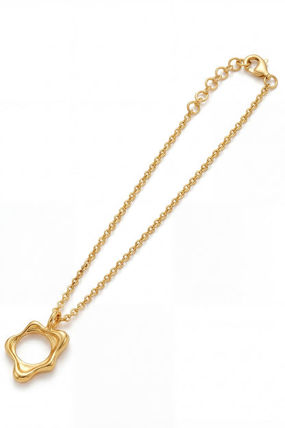 Gold Plated Brass Aura Flow Pendant Necklace