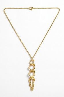 Gold Plated Brass Fluid Necklace