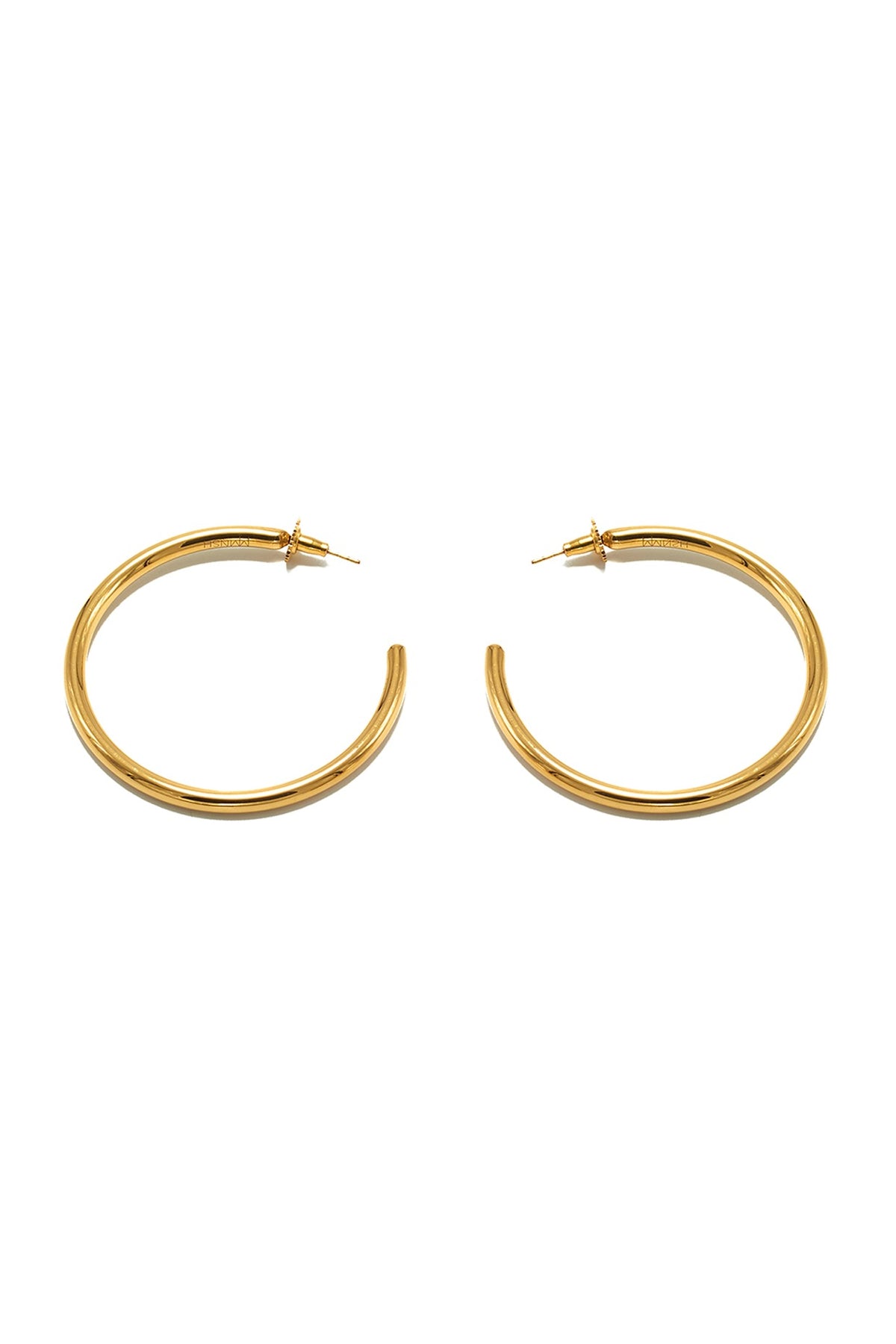 Gold Finish Oro Hoop Earrings