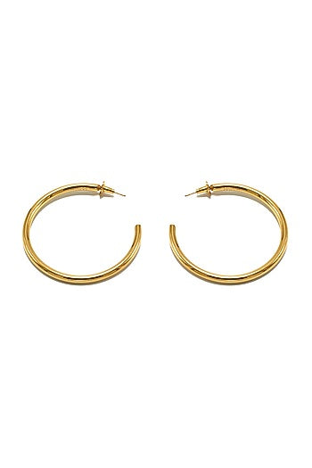 Gold Finish Oro Hoop Earrings