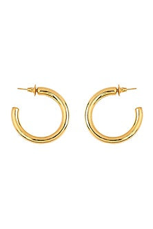 Gold Finish Mini Oro Hoop Earrings
