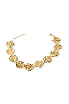 Gold Finish Choker Necklace