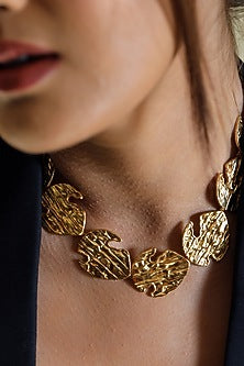 Gold Finish Choker Necklace