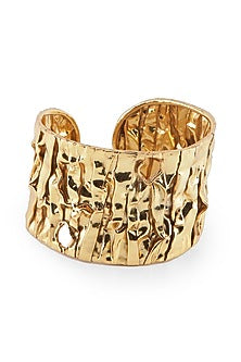 Gold Finish Textured Cuff