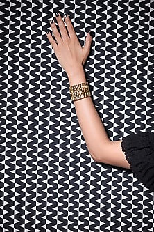Gold Finish Textured Cuff