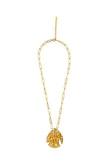 Gold Finish Long Necklace