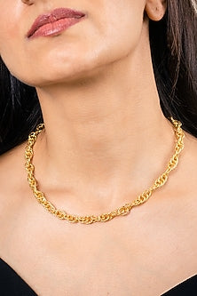 Gold Finish Chain Necklace