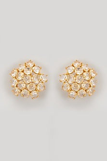 Gold Finish Bauble Crystal Ring