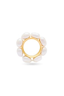 Gold Finish Barroque Pearl Ring