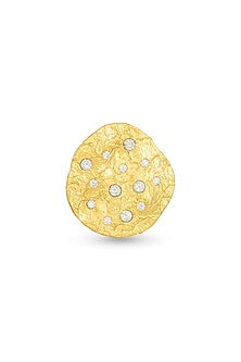 Gold Finish Diamond Glint Ring
