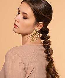 Gold Finish Brass Dangler Earrings