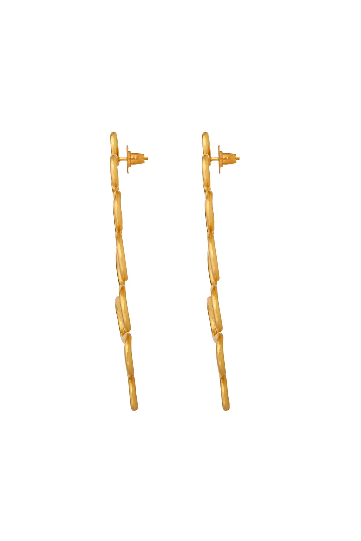 Gold Finish Brass Dangler Earrings