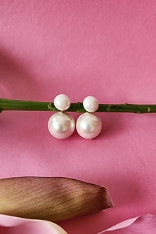 White Pearl Dangler Earrings
