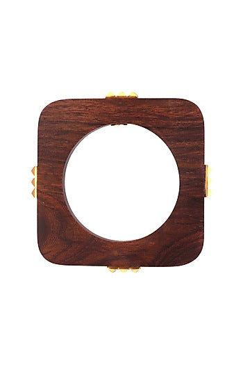 Gold Finish Studded Bangle