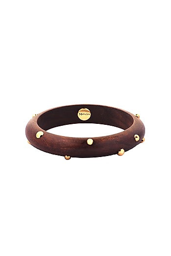 Gold Finish Wooden Bangle