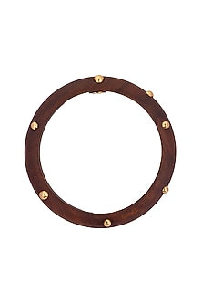 Gold Finish Wooden Bangle