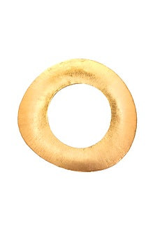 Gold Finish Moon Bangle