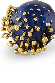 Gold Plated Blue Stone Stud Earrings