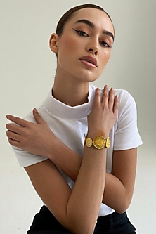 Gold Plated Adjustable Cuff Bracelet