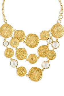 Gold Plated Coin Necklace