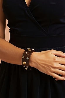 Gold Plated Multi-Colored Stone Bangle