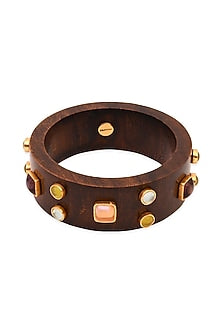 Gold Plated Multi-Colored Stone Bangle
